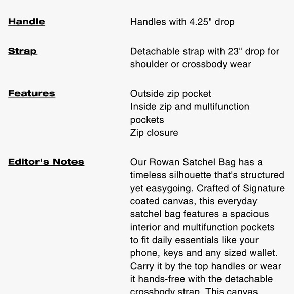 Coach Rowan Tan/Chalk NWT Never worn - Picture 7 of 7